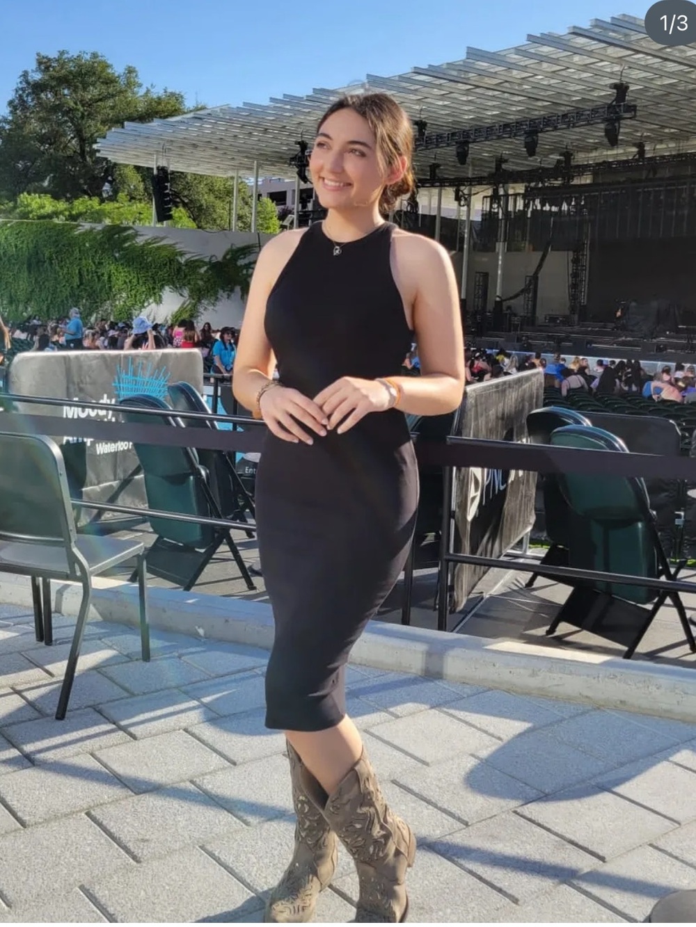 Zara Black Sleeveless Midi Bodycon Dress